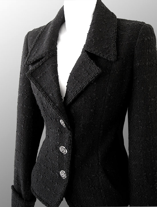 CHANEL Black Boucle Jacket