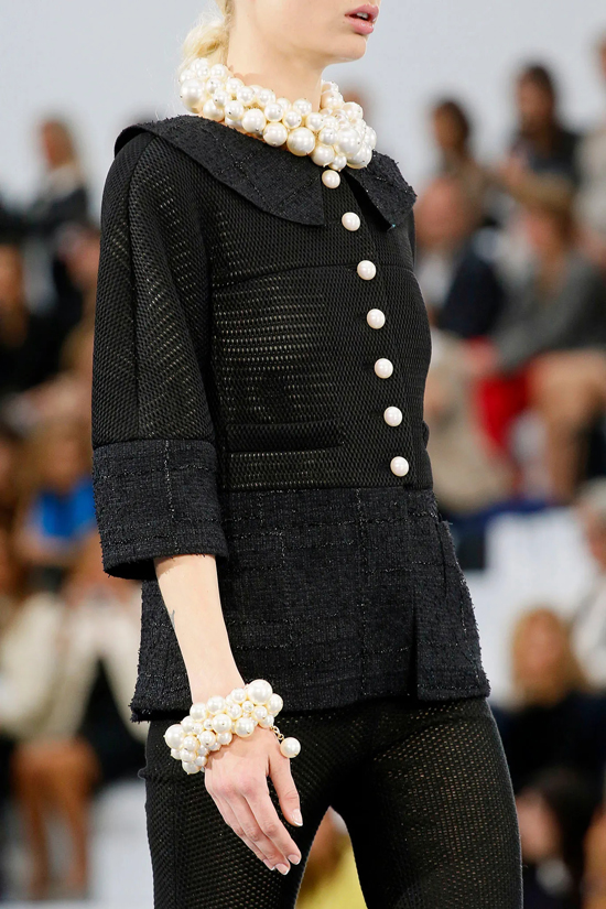 Chanel Tweed Jacket With Pearl Buttons