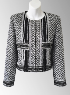 CHANEL 15PF Paris-Dubai Silver Black Knit Tweed Jacket