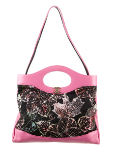 CHANEL 2018 Fall Pink Leaf Print Model 31 Handbag