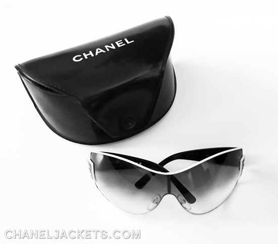 Chanel Acetate Calfskin Polarized Square Sunglasses 5473-Q-A Black